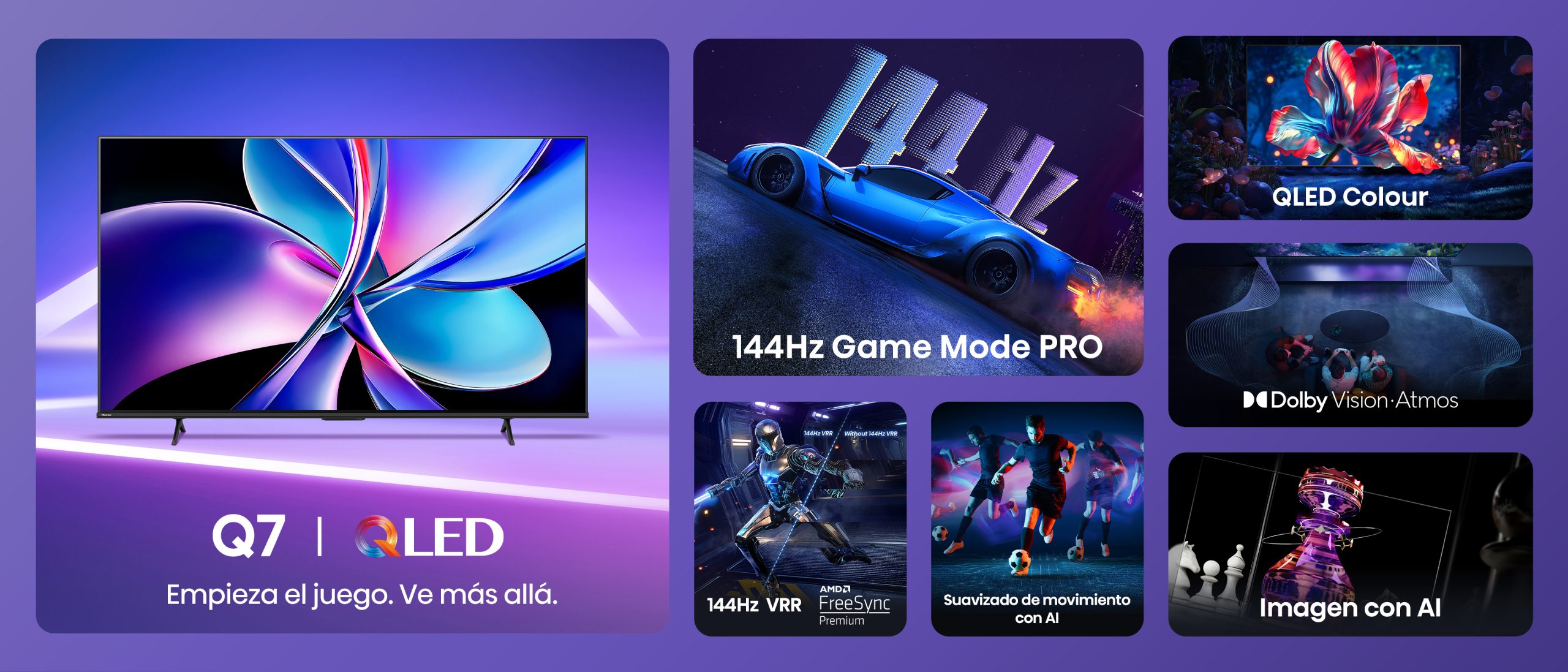 Smart TV Hisense QLED 4K 100" 100Q7QG - imagen 6