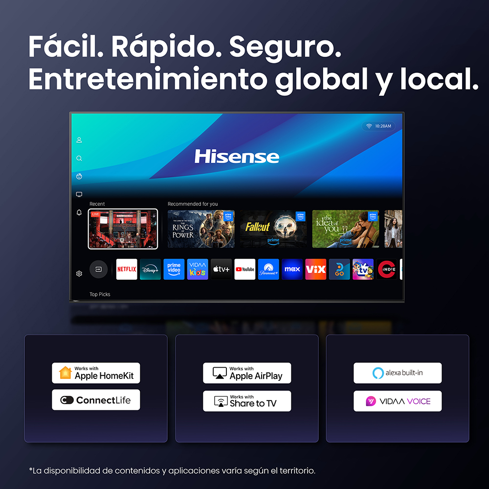 Smart TV Hisense ULED Mini LED 4K 65" 65U6QV - imagen 4