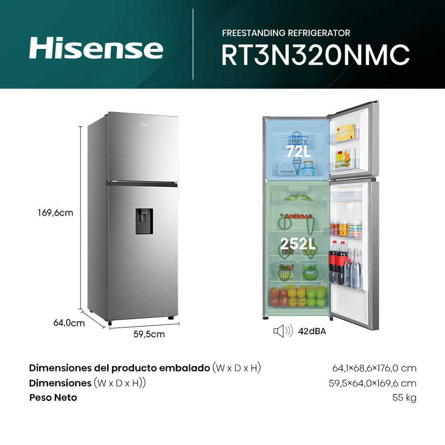 Refrigerador Hisense RT3N320NMC 324 L - imagen 2