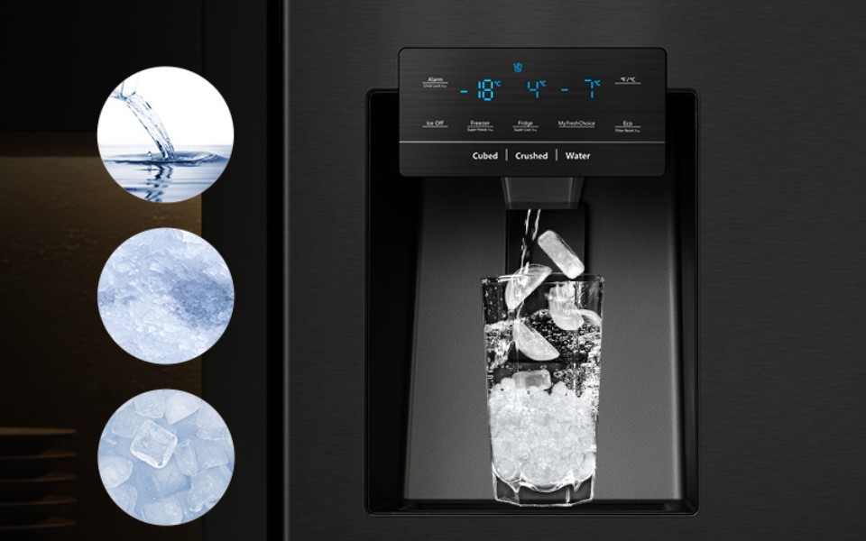 Heladera Hisense Cross Door - dispensador agua hielo