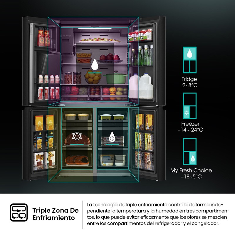 Heladera Hisense Cross Door ZF-RQ697HB 640 L con pantalla - foto 7