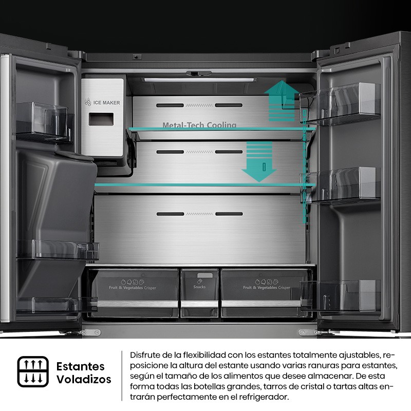 Heladera Hisense Cross Door ZF-RQ697HB 640 L con pantalla - foto 8