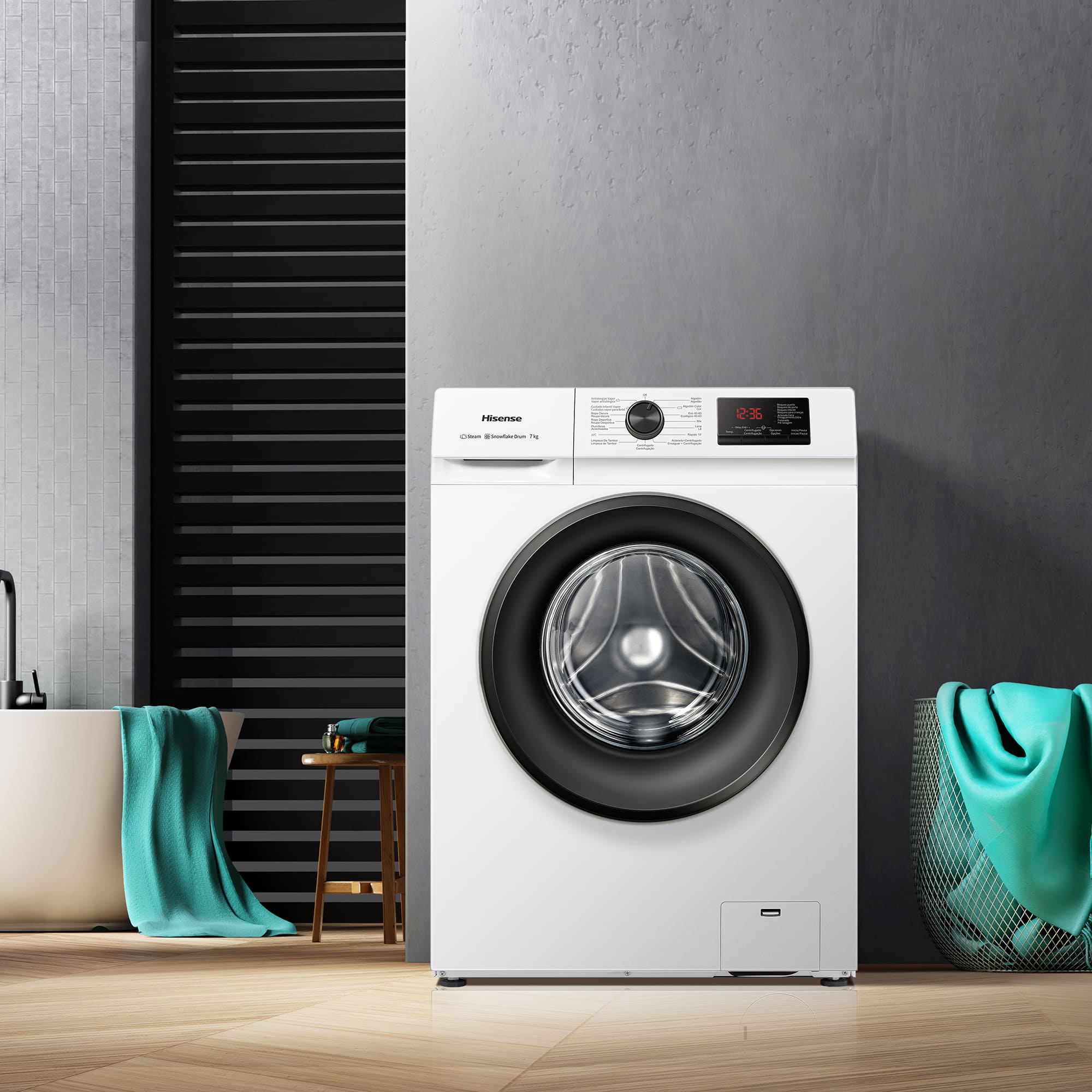 Lavarropas Hisense WFVB7012W 7 kg carga frontal - foto 5