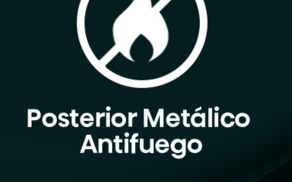 Parte trasera metálica antifuego