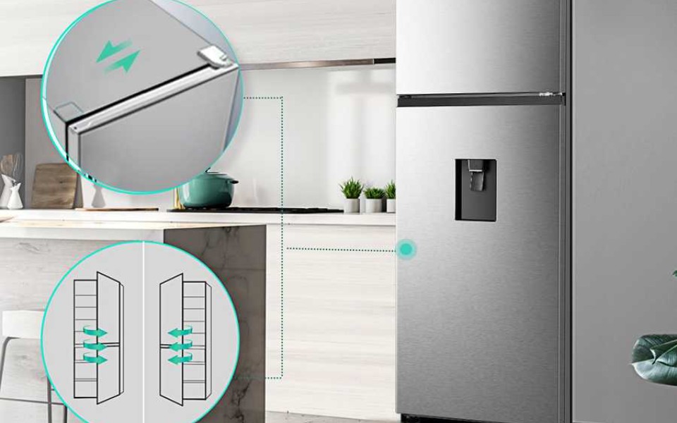 Puerta reversible del refrigerador Hisense